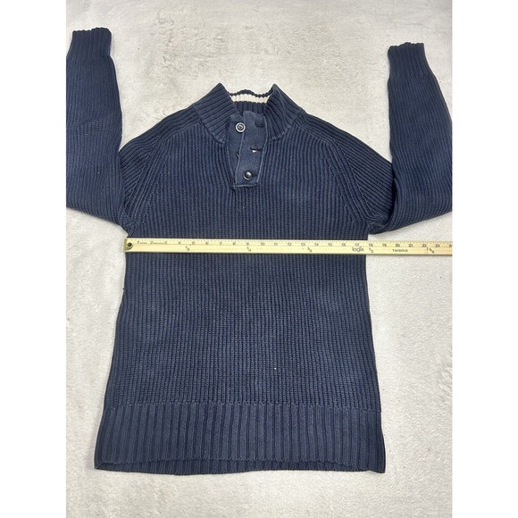 American Eagle Outfitters Knit Sweater Men's Size Medium 1/4 Henley Mock Neck - Picture 6 of 9